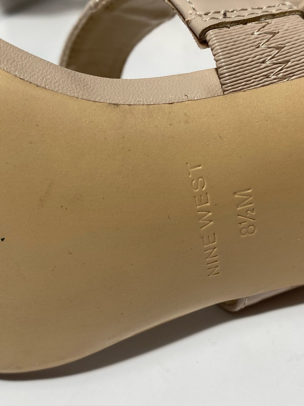 Nine West Awesomeo Nude Ankle Strap Stiletto Heels Size 8M - Picture 9 of 9